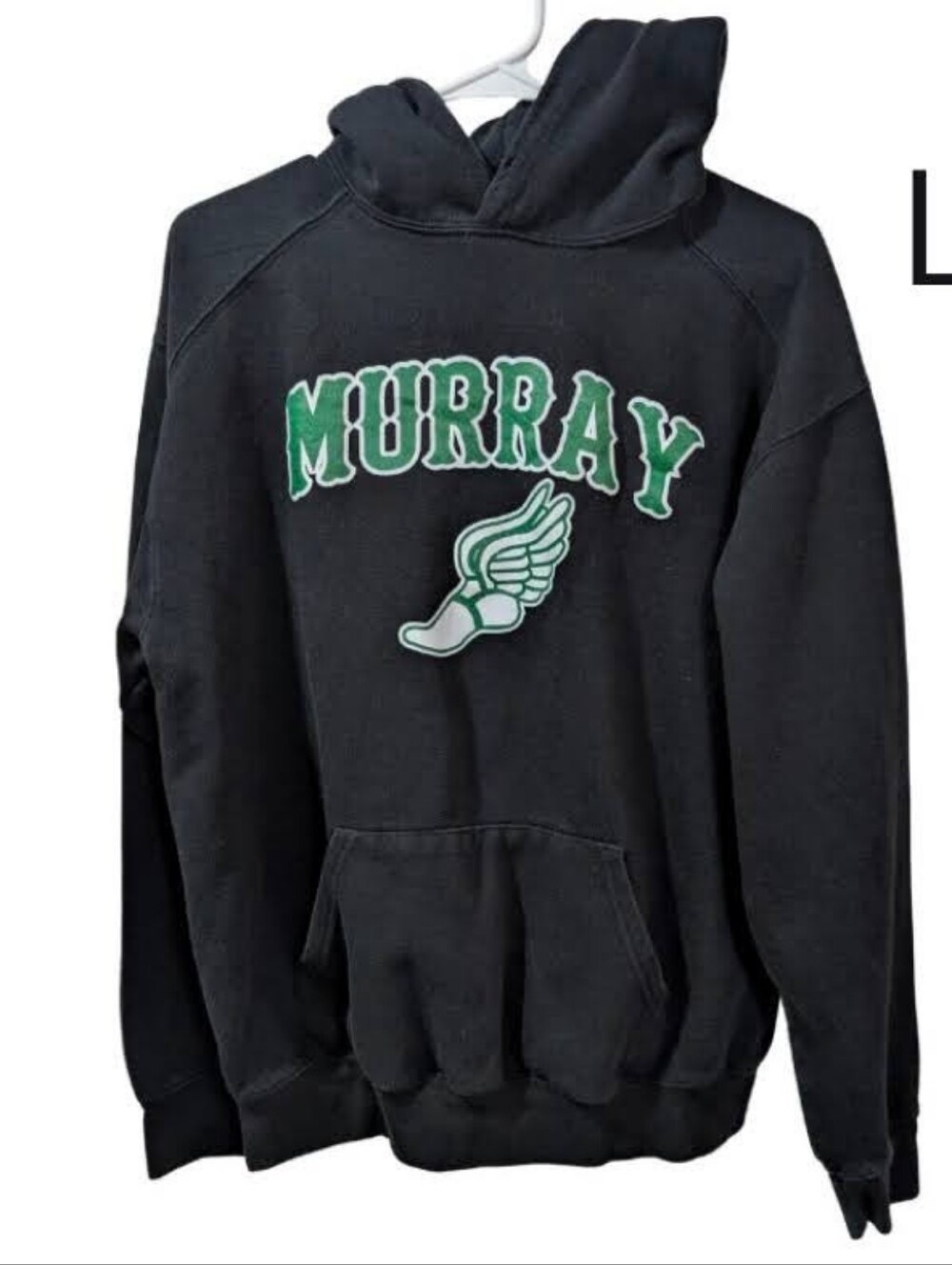 Unbranded Black Hoodie with Green Murray Logo